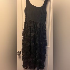 Black formal anthro lace dress